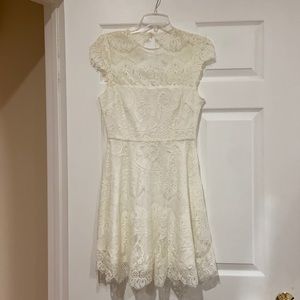 BB Dakota white lace mini dress